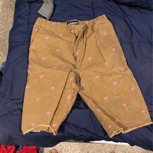 Rue 21 Flamingo Khaki shorts